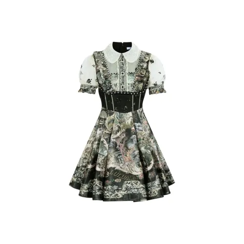 LULUALWAYS Короткий рукав Платье Женское