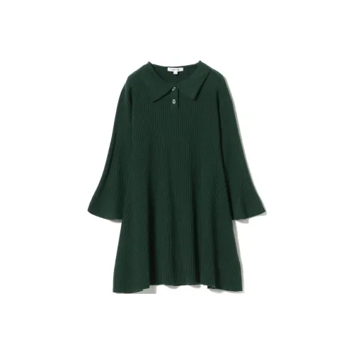 BEAMS Детское платье темно-зеленого цвета