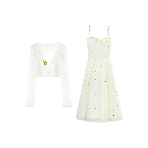 MO VOICE Комплект с юбкой Женские Бежевый