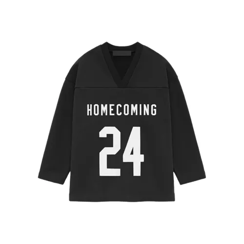 Fear Of God Essentials T-Рубашка FW24 Kids Heavy Fleece Hockey Jersey Obsidian Black Baby