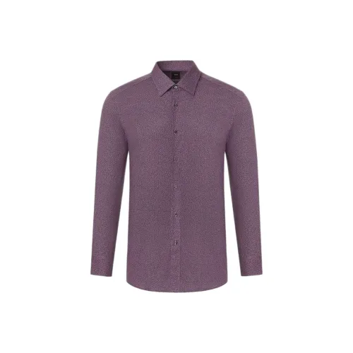 Hugo Boss Темно-красные Мужские Рубашки