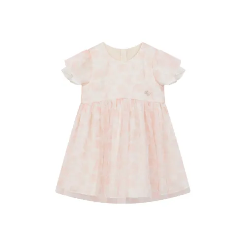 Teenie Weenie Men Детское платье кораллово-красного цвета для дошкольников