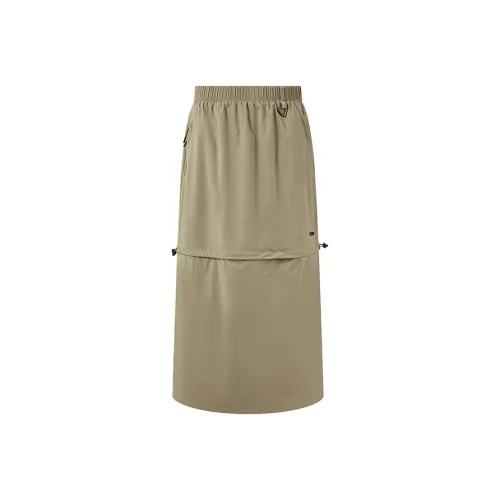 PONY Повседневная Длинная Юбка Женская Хаки