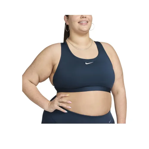 nike Swoosh Средняя поддержка Спортивное белье Женское Морской синий