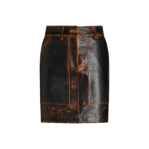 ETRO Кожаные короткие юбки Женские Черный