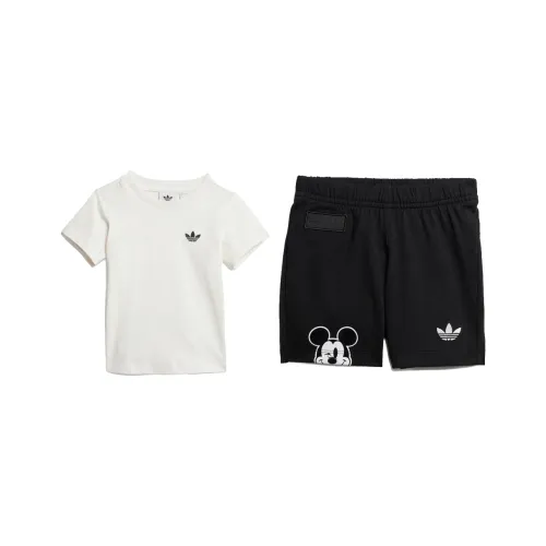Adidas Originals x Disney Повседневная Спортивная Одежда Белый Черный Детский