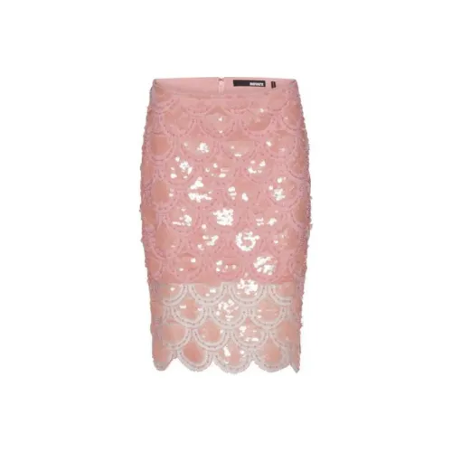 Rotate Повседневный Длинный Юбка Женские Розовый