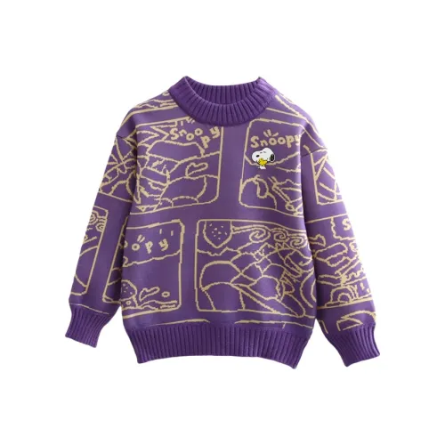 SNOOPY Свитер Фиолетовый Children Возраст 3-7 лет
