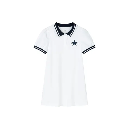 Конверс Чисто белый Платье для школьного возраста