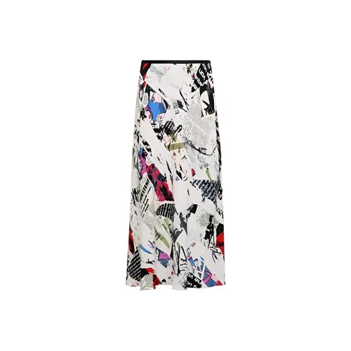 Diane von Furstenberg FW24 Повседневная длинная юбка Женская белая