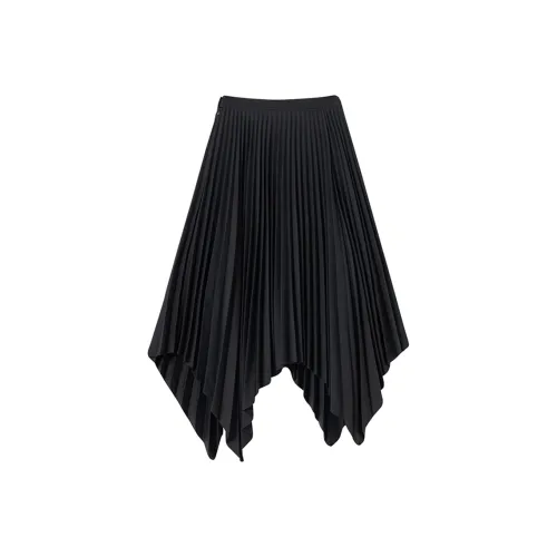 SOON FLOWER Повседневная длинная юбка женская черная