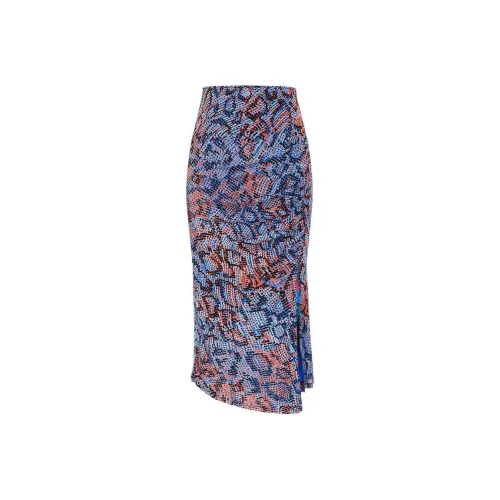 DVF Diane Von Furstenberg Повседневный Длинный Юбка Женские Синий