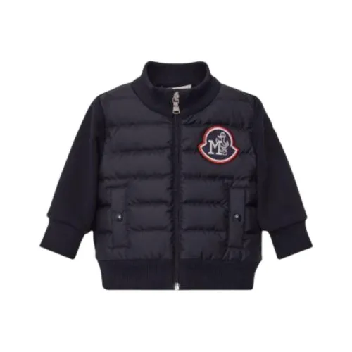 Moncler Куртки Пальто Детская одежда Утепленный ZIP UP Свитшот Black Baby