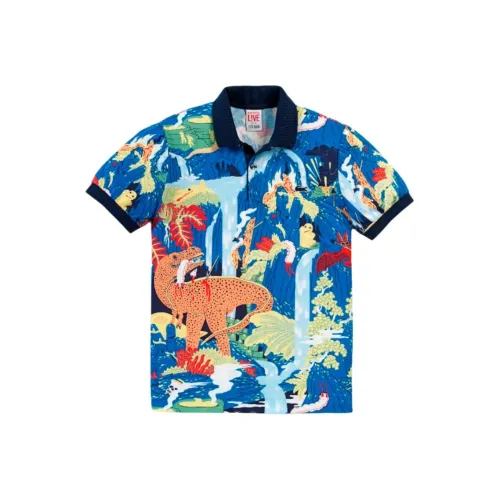 LACOSTE x Micah Lidberg SS25 Рубашка Унисекс Синяя