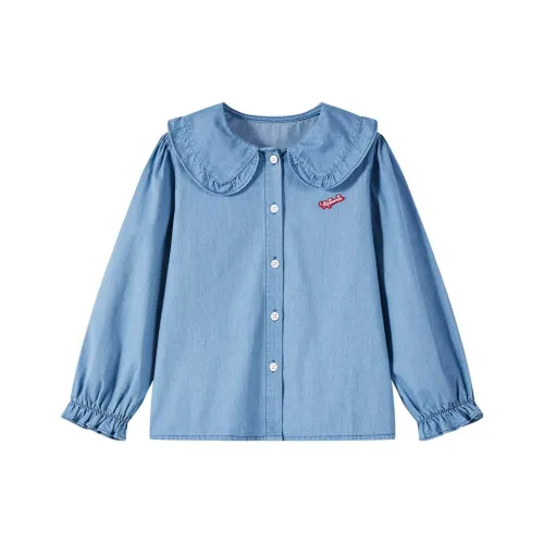 Дисней Синие Детские Джинсовые Рубашки