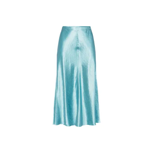 VINCE Повседневный Длинный Юбка Женские Синий