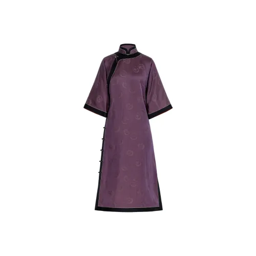 YICHENGFENGXU Чонсам Женский Фиолетовый