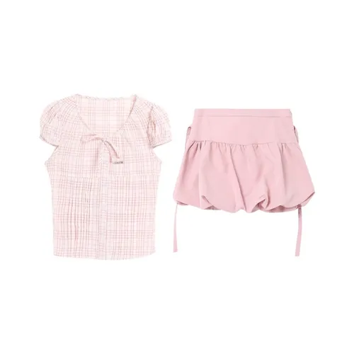 SYEEE WITH U Комплект с юбкой Женские 2 шт Розовый