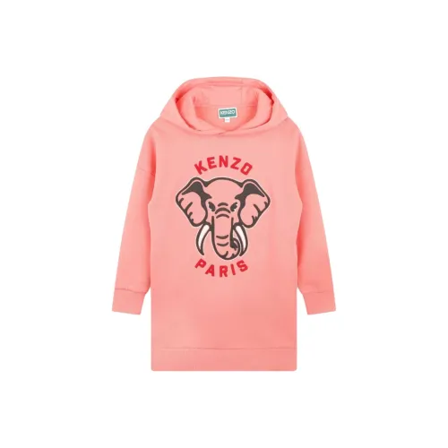 KENZO SS24 Платье Кораллово-розовое Детское