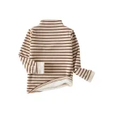 3405 Абрикосовые полосы [Осень и зима, утолщенный, с флисовой подкладкой]