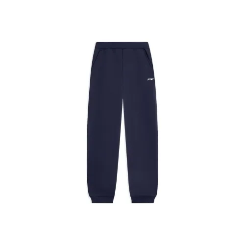 Подростки LINING YOUNG Вязаные Тренировочные Штаны Sports Life Collection Морской Синий