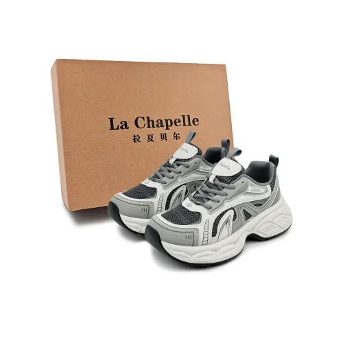 La Chapelle массивные кроссовки Low Top Mist Gray без подкладки сетка Женские