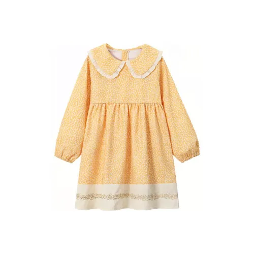 Montagut Цветочный Умеренный Детское Платье Летнее Детское