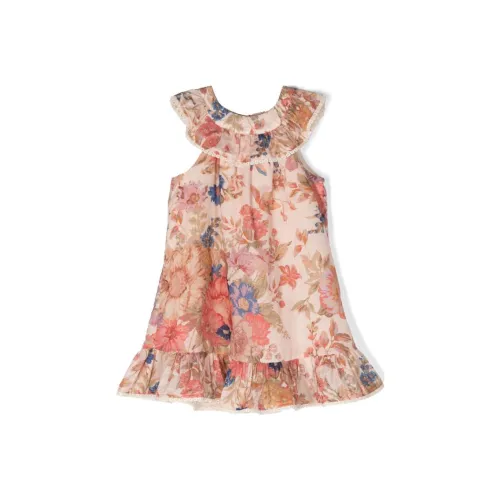 Zimmermann FW23 Платье Детское Розовое