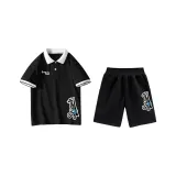 Black Set [Преппи стиль Тонкий Дышащий]