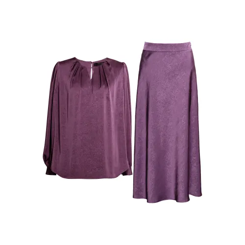 ROEYSHOUSE Комплект с юбкой Женские Темно-фиолетовый