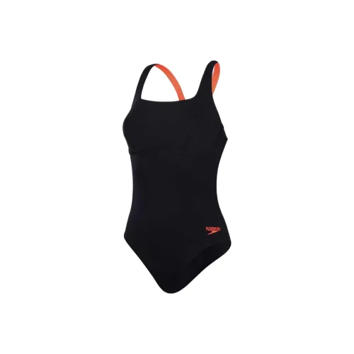 Speedo Женские Flex Полоска Купальник с Плавательный Бюстгальтер Ван-Пис Купальник Женские Черный