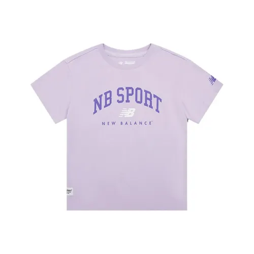 New Balance совместная футболка T Фиолетовая для детей 3-7 лет
