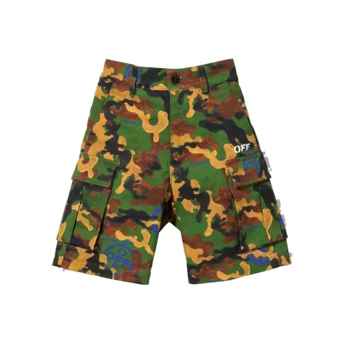 OFF Белый Зеленый Kids Short