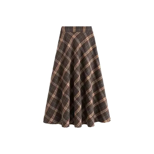 Bird of Aussie Повседневная длинная юбка женский кофейный