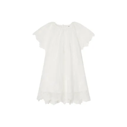 Little MO CO. Детское платье натуральный белый детский