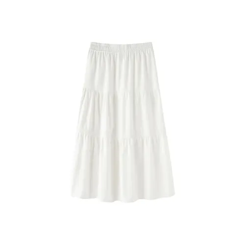SHIRAN Повседневный Длинный Юбка Женская Белая