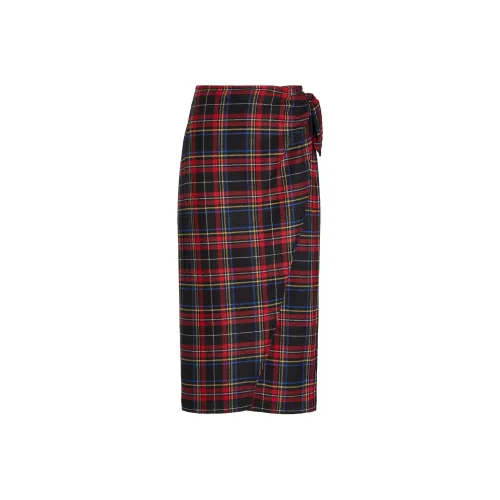 Polo Ralph Lauren Повседневный Длинный Юбка Женские Черный Красный