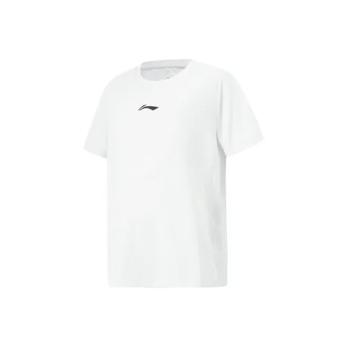 LINING YOUNG Баскетбольная футболка Стандартная Белая Подростки