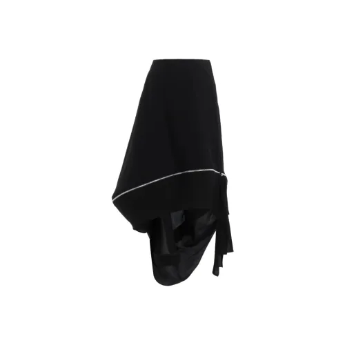 Yohji Yamamoto LIMI Feu SS25 Повседневный Длинный Юбка Женские Черный