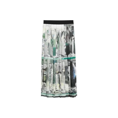 MSGM FW24 Повседневный Длинный Юбка Женские Многоцветный