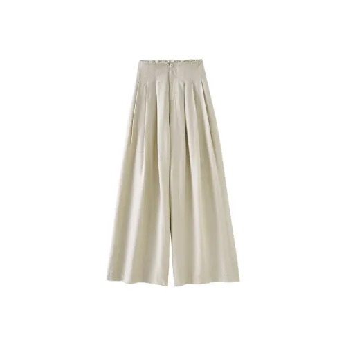 OUNIXUE Серо-абрикосовые Женские Повседневные Брюки