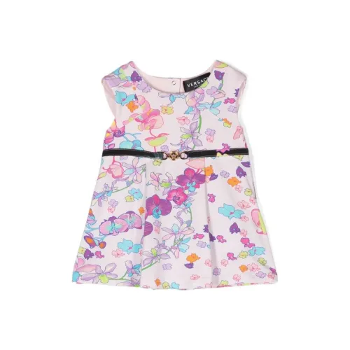 VERSACE Малыш Платье Орхидея Barocco Плиссированный Платье Розовый Infant And Toddler