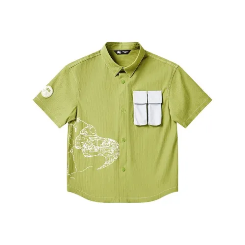 QIAODAN Каньон Зеленый Рубашки для школьного возраста