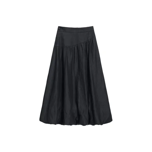 Fragment Casual Long Skirt Women's Dark Blue