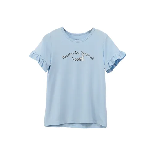 Red Bean T-Рубашка Детская Светло-Аква-Синий