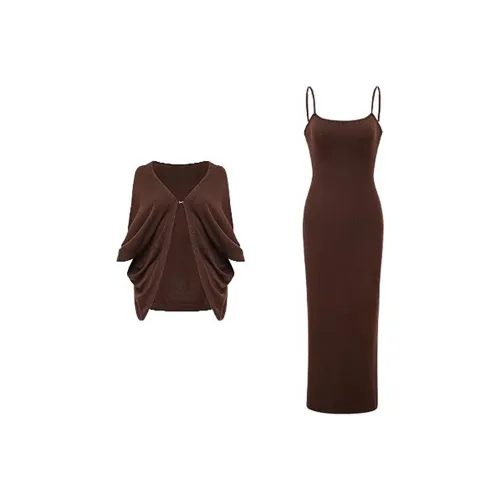 TUSHIFEI Комплект с юбкой Женские Кофе