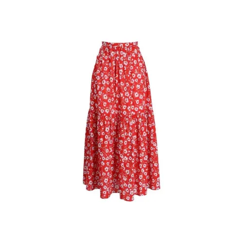 HUGO BOSS Red Женские Повседневные длинные юбки