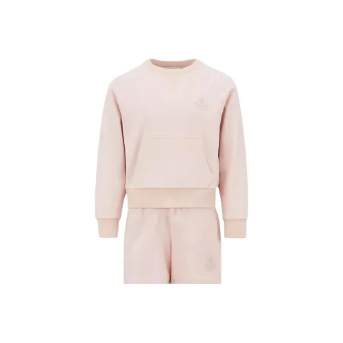 Moncler Embroidered Logo Tracksuit Повседневная спортивная одежда Розовый Детский
