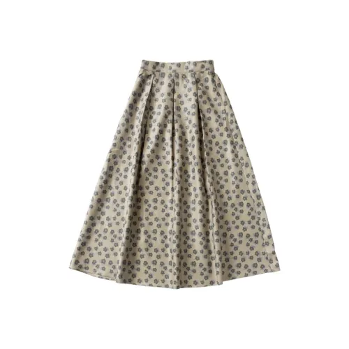 HONGNIAN Повседневный Длинный Юбка Женские Зеленый