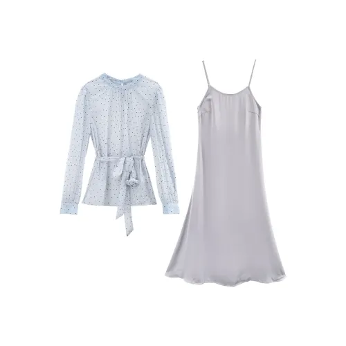 Комплект A Paradise For Awakening с юбкой женский серый синий